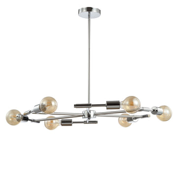 Turing 28.5" Adjustable Height Metal LED Chandelier - JONATHAN Y